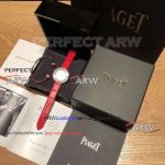 Perfect Replica Piaget Possession Girl Red Leather Band Watch 43mm Watch